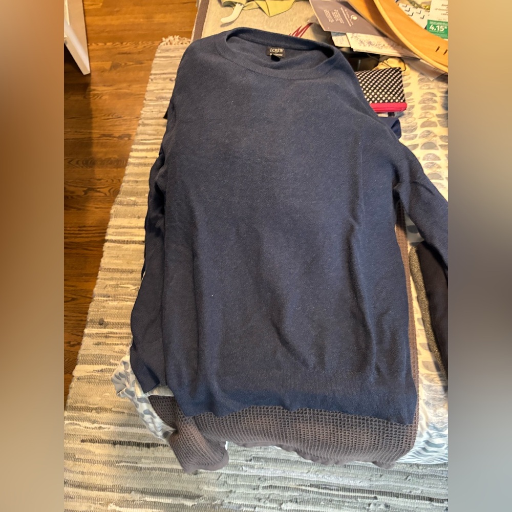 J. Crew Men's Dark Blue Crewneck Sweater